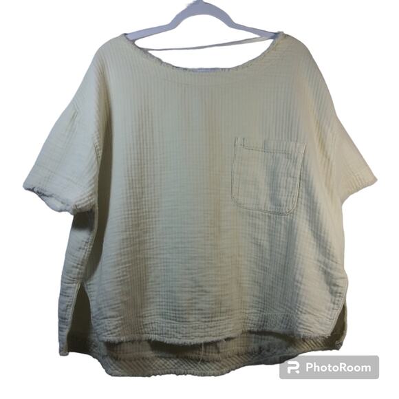 FREE PEOPLE We The Free Womens Tee Sunny Road Stylish Beige Size M - Picture 3 of 13
